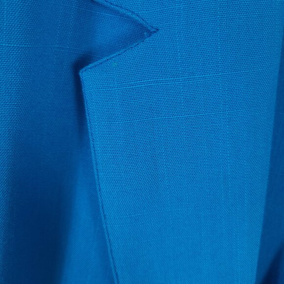Vintage Blue Single Button Blazer Jacket - Picture 5 of 9